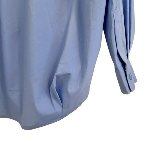 NWT M Magaschoni Popover Tunic Top Shirt Sz Medium French Blue - Picture 4 of 4